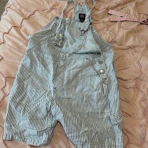 BDG Urban Outfitters Blue and White Striped Overalls